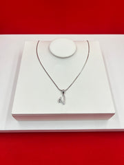 Pure Silver “V” Pendant Necklace