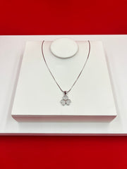 Three Heart Silver Pendant Necklace