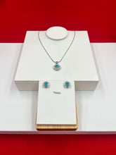Turquoise Silver Pendant Set