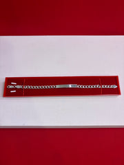 Pure Silver Rakhi Name Engraving Bracelet (NB18)