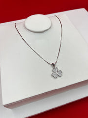 Three Heart Silver Pendant Necklace