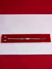 Pure Silver Rakhi Name Engraving Bracelet (KNB7)