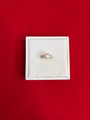 Pure Silver Pearl Ring Size 6.5 (PR21)
