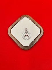 Mercedes Logo Silver Pendant