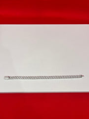 Men Silver Iced Out Bracelet