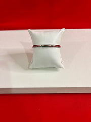 Pure Silver Red Meena Bangle 2.4 (SB32)
