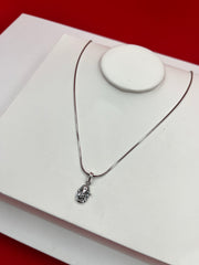 Genshji Oxidized Silver Pendant Necklace