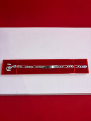 Pure Silver Rakhi Name Engraving Bracelet (NB16)