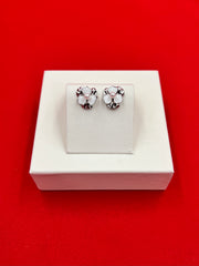 White Blossom Stud Earrings