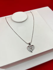 Triple Heart Silver Pendant