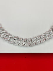 Iced-out Pure silver Chain 20”