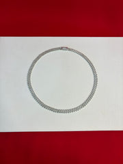 Iced-Out Pure Silver Chain 20”