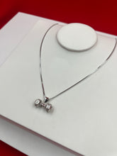 Dumbbell Silver Pendant Necklace
