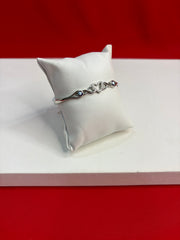 Women’s Pure Silver Evil Eye Bangle Bracelet (SB144)