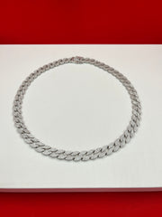 Iced-out Pure silver chain 20”