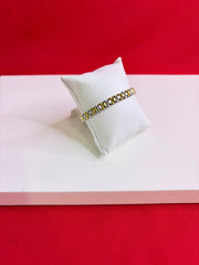 Men Pure Silver Two-Tone Bracelet (MB80)