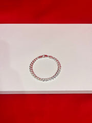 Men Pure Silver Cuban Bracelet Mb18