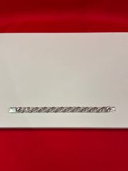 Men Silver Iced Out Bracelet