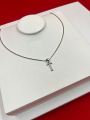 Pure Silver “T” Pendant Necklace