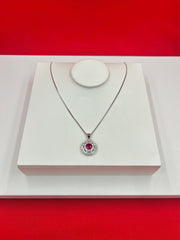 Maroon Glow Pendant Set