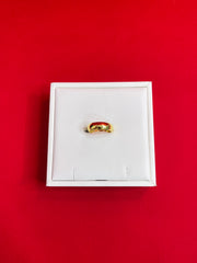 Pure Silver Gold Plated Band size 4