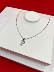 Pure Silver “P” Pendant Necklace