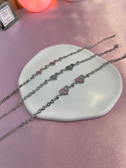 Women’s Dual-heart Silver Bracelet