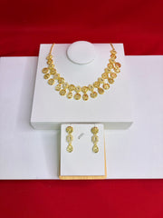 Pure Silver Gold Plated Necklace Set (GPS 10)