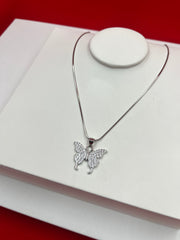 Butterfly Silver Pendant Necklace
