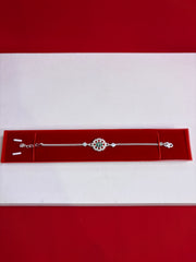 Pure Silver Rakhi Bracelet 7.0-7.5”(SR35)