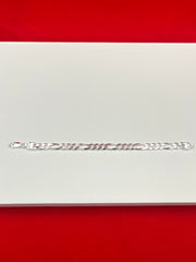Men’s Pure Silver Figaro Bracelet (MB58)