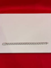 Men Silver Iced out Bracelet