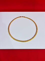 Pure Silver 24K Gold Plated Chain 20”
