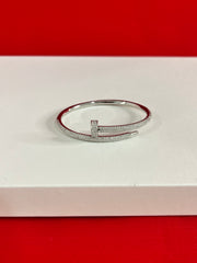 Cartier Nail Bangle Bracelet Pure Silver 2.4 (SB44)