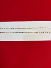 Pure Silver Three Tone Braided Anklets (WA152)