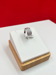 Silver Iced Band size 8 (MR148)