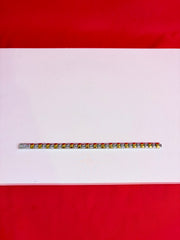 Men Pure Silver Two-tone Bracelet(8.0”) MB77