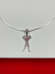 BodyBuilding Lover Silver Pendant