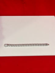 Men Silver Iced Out Bracelet