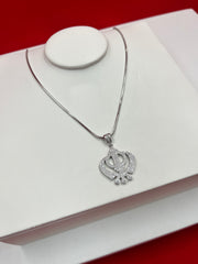 Khanda Silver Pendant Necklace