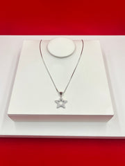 Sparkling Star Silver Pendant Necklace