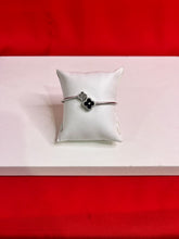 Fancy Clover Leaf Pure Silver Bangle Bracelet 2.6 (SB71)
