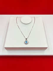 Round Evil-eye Pendant Necklace (WN117)