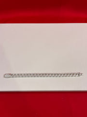 Men Silver Iced Out Bracelet