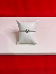 Fancy Clover Leaf Pure Silver Bangle Bracelet 2.4 (SB78)