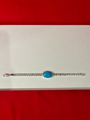 Men Pure Silver Feroza Bracelet (MB45)