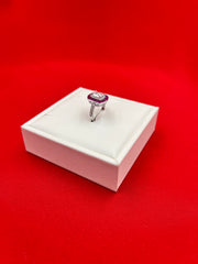 Pure Silver Ring size 7(Adjustable)