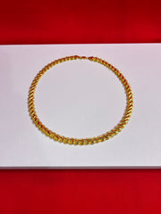 Pure Silver 24K Gold Plated Chain 20”