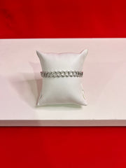 Men Silver Iced out Bracelet