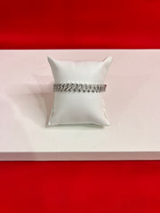 Men Silver Iced Out Bracelet